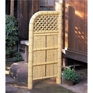 白玉袖垣(間仕切り/目隠し) 【3： 幅75cm×高さ170cm】 天然竹 〔屋外/玄関/庭/室外機隠し〕