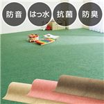 防音・撥水・抗菌・防臭ループカーペット 【1： 江戸間2畳】 正方形 フリーカット可 日本製 ブラウン
