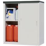 スチール製屋外収納庫(物置) 【1： 高さ102cm】 鍵付き 日本製