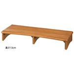 滑りにくい高さが選べる玄関台(踏み台) 【3： 幅90cm/高さ21cm】 木製(天然木) アジャスター付き