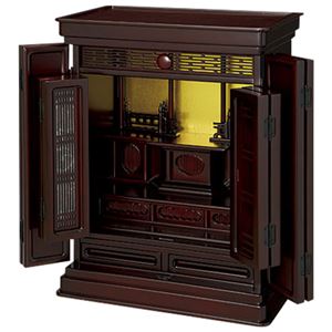 組子調仏壇台 【1： 20号】 木製(天然木) 引き出し付き 幅47cm×奥行29cm 【完成品】