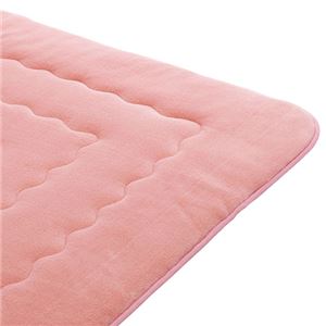 ふわモコキルトラグマット 【7： 3cm厚/3畳サイズ】 長方形/厚手 ウォッシャブル ピンク