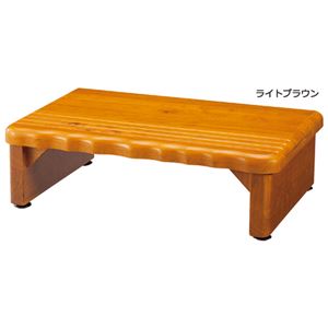天然木和風玄関台(踏み台) 【2： 幅60cm】 木製(天然木) ライトブラウン