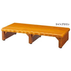 天然木和風玄関台(踏み台) 【4： 幅120cm】 木製(天然木) ライトブラウン