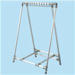 アルミA型軽量布団干し(折りたたみ物干し) 【1： 1枚用】 アルミ製 ハンガーフック×10個付き 日本製