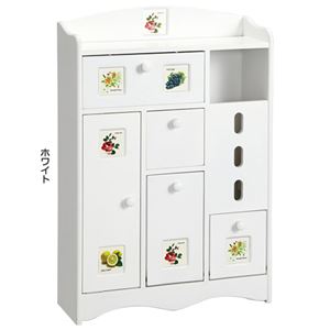 南欧風トイレラックシリーズ 【3： 幅48cmタイプ】 ホワイト(白) 【完成品】