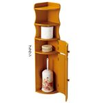 南欧風トイレラックシリーズ 【2： コーナー】 ブラウン 【完成品】