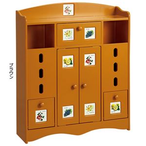 南欧風トイレラックシリーズ 【4： 幅60cmタイプ】 ブラウン 【完成品】