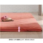 洗える撥水カバー付き座布団いらずラグマット 【1： 約130cm×185cm】 長方形/厚手 ピンク
