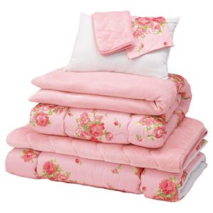 あったかボア付き寝具6点セット 【シングルサイズ】 花柄