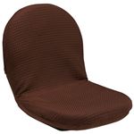 コンパクトワッフル座椅子(パーソナルチェア) 取っ手付き 座面高6.5cm ブラウン