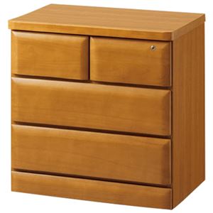 天然木多サイズチェスト/タンス 【6： 幅60cm・3段】 木製 ライトブラウン 【完成品】