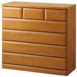 天然木多サイズチェスト/タンス 【18： 幅100cm・5段】 木製 ホワイト（白） 【完成品】