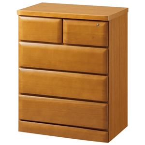 天然木多サイズチェスト/タンス 【7： 幅60cm・4段】 木製 ホワイト（白） 【完成品】