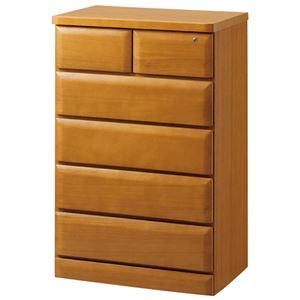 天然木多サイズチェスト/タンス 【8： 幅60cm・5段】 木製 ホワイト（白） 【完成品】