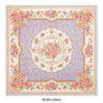 シェニール調デザインプリントラグマット 【パープル 1： 約130×180cm】