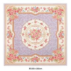シェニール調デザインプリントラグマット 【パープル 3： 約180×235cm】