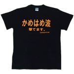 【アホ研究所・アホTシャツ・自虐Tシャツ・おもしろTシャツ】かめはめ波撃てます。 Lサイズ ブラック