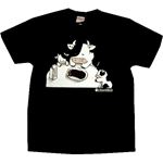 【アホ研究所・アホTシャツ・自虐Tシャツ・おもしろTシャツ】うし Mサイズ ブラック