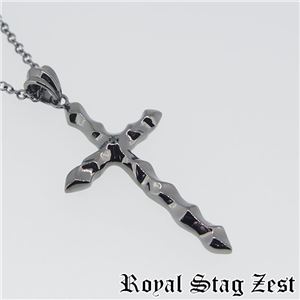 sn25-004 Royal Stag ZEST（ロイヤル・スタッグ・ゼスト） クロスシルバーネックレス メンズ