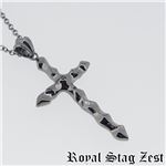 sn25-004 Royal Stag ZEST（ロイヤル・スタッグ・ゼスト） クロスシルバーネックレス メンズ