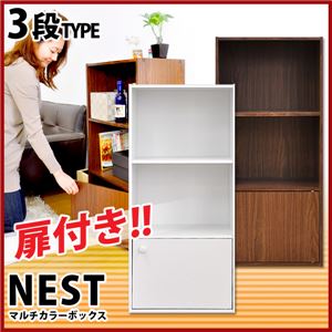 マルチカラーボックス1D【NEST.】1ドアタイプ ホワイト