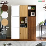 マルチカラーボックス3D【NEST.】3ドアタイプ ダークブラウン