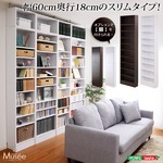 ウォールラック-幅60・浅型タイプ-【Musee-ミュゼ-】（天井つっぱり本棚・壁面収納） ホワイト
