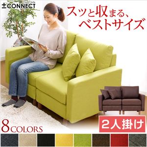 カスタマイズソファー【-Connect-コネクト】（2人掛けタイプ） ブラウン