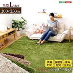 （200×250cm）マイクロファイバーシャギーラグマット【Caress-カレス-（Lサイズ）】 ブラウン