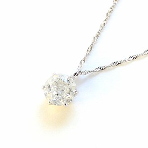 純プラチナ0.7ct一粒石ダイヤモンドペンダント/ネックレス