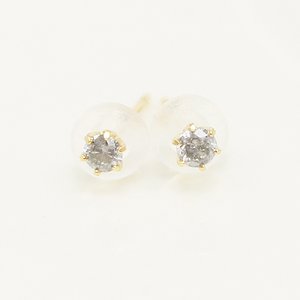 18金0.1ct一粒石ダイヤモンドスタッドピアス
