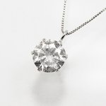 プラチナ0.8ctダイヤモンド一粒石ペンダント