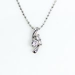 0.1ct 天然ダイヤモンド スリーストーン ペンダント ネックレス