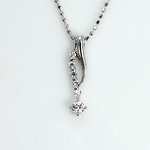 0.1ct 天然ダイヤモンド 6ストーン デザイン ペンダント ネックレス