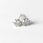 プラチナ900 0.45ct 1粒石 ダイヤモンドピアス スタッドピアス