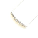 プラチナ 0.5ct ダイヤモンド 7ストーン ライン ペンダント