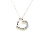 プラチナ 0.4ct ハート ダイヤモンドペンダント/ネックレス 