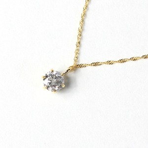 18金 イエローゴールド 0.3ct ダイヤモンド ペンダント 