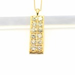 18金 イエローゴールド 2.0ct イエローダイヤモンド プレートデザイン チャーム ペンダント 