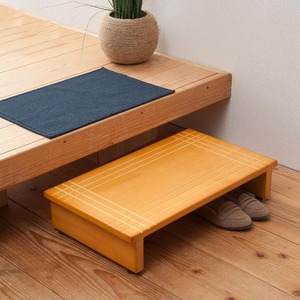 玄関踏み台/ステップ 【幅60cm】 木製(天然木) アジャスター付き 【完成品】