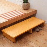 玄関踏み台/ステップ 【幅90cm】 木製(天然木) アジャスター付き 【完成品】