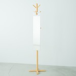 フックミラー(引っかけウォールミラー) 幅20cm×高さ100cm 飛散防止加工 日本製 ホワイト(白)
