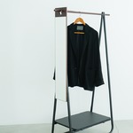 フックミラー(引っかけウォールミラー) 幅20cm×高さ100cm 飛散防止加工 日本製 ダークブラウン