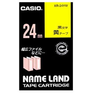 カシオ（CASIO） ネームランド エコテープカートリッジ 黄に黒文字 24mm