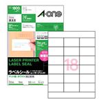 ラベルシール[レーザープリンタ] A4（18面） 1パック（100枚）