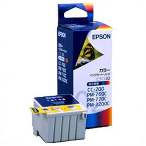 【純正品】 エプソン（EPSON） インクカートリッジ カラー 型番：IC5CL02 単位：1個