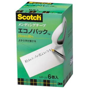 【まとめ買い】スコッチ メンディングテープ エコノパック 大巻 （2.4cm×30m） （76mm） 1箱（6巻）