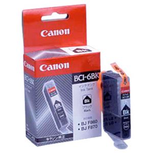 【純正品】 キャノン（Canon） インクカートリッジ ブラック 型番：BCI-6BK 単位：1個