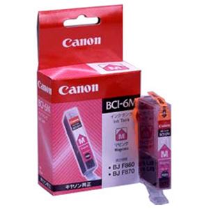 【純正品】 キャノン（Canon） インクカートリッジ マゼンタ 型番：BCI-6M 単位：1個